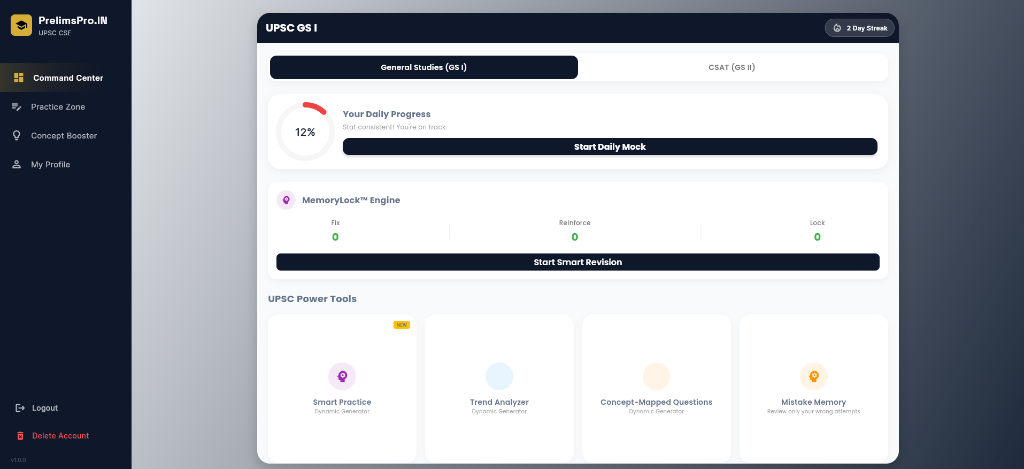 PrelimsPro Command Center